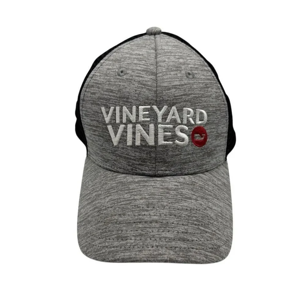 Vineyard Vines Spacedye Men's Mesh Trucker‎ Snapback Cap Gray/Black